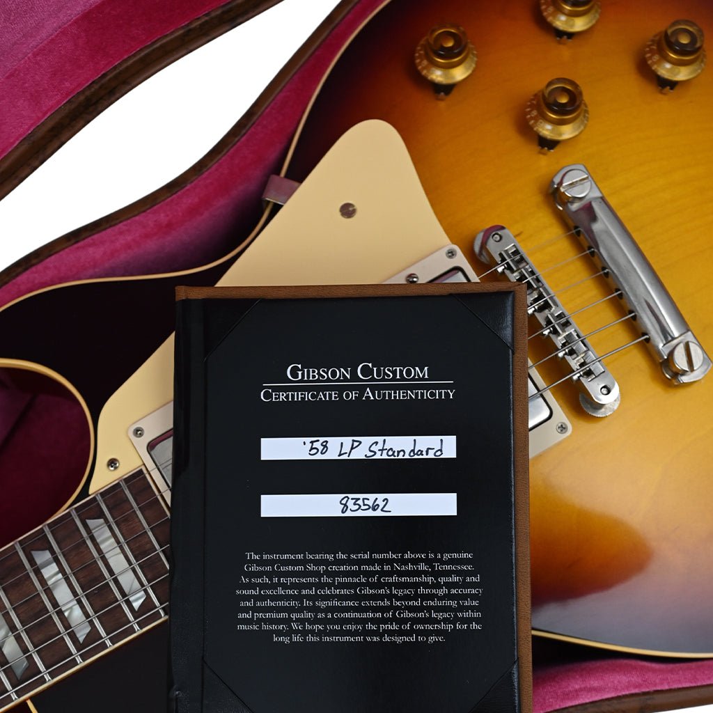 Gibson Custom Shop 1958 Les Paul Standard VOS - Bourbon Burst Electric Guitars Sky Music