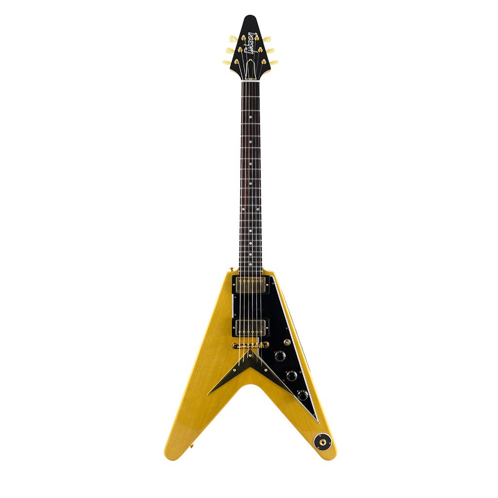Gibson Custom Shop '58 Korina Flying V - Black Guard Electric Guitars Sky Music