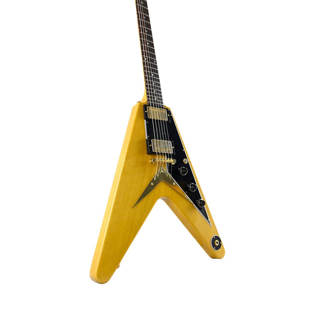 Gibson Custom Shop '58 Korina Flying V - Black Guard Electric Guitars Sky Music