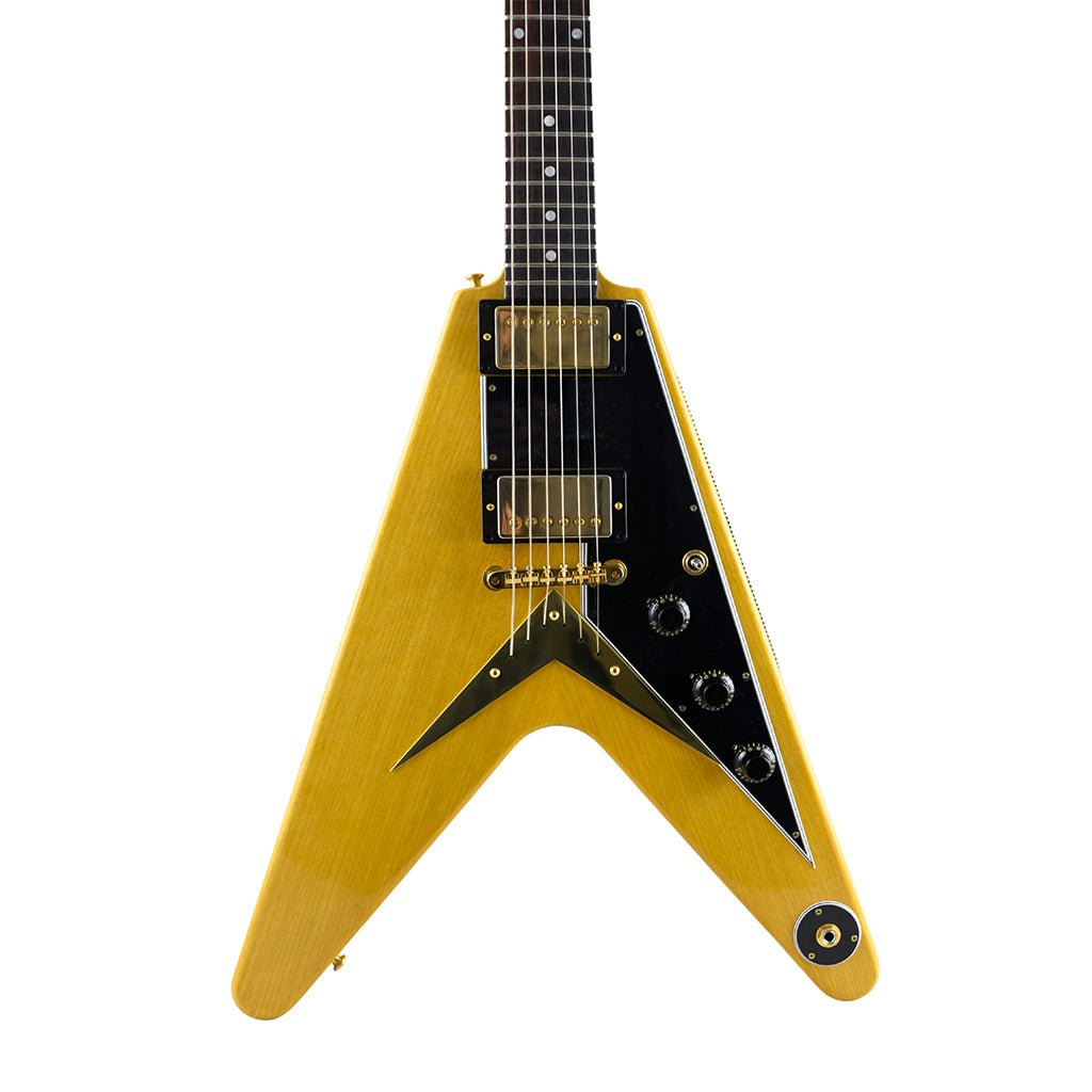 Gibson Custom Shop '58 Korina Flying V - Black Guard Electric Guitars Sky Music