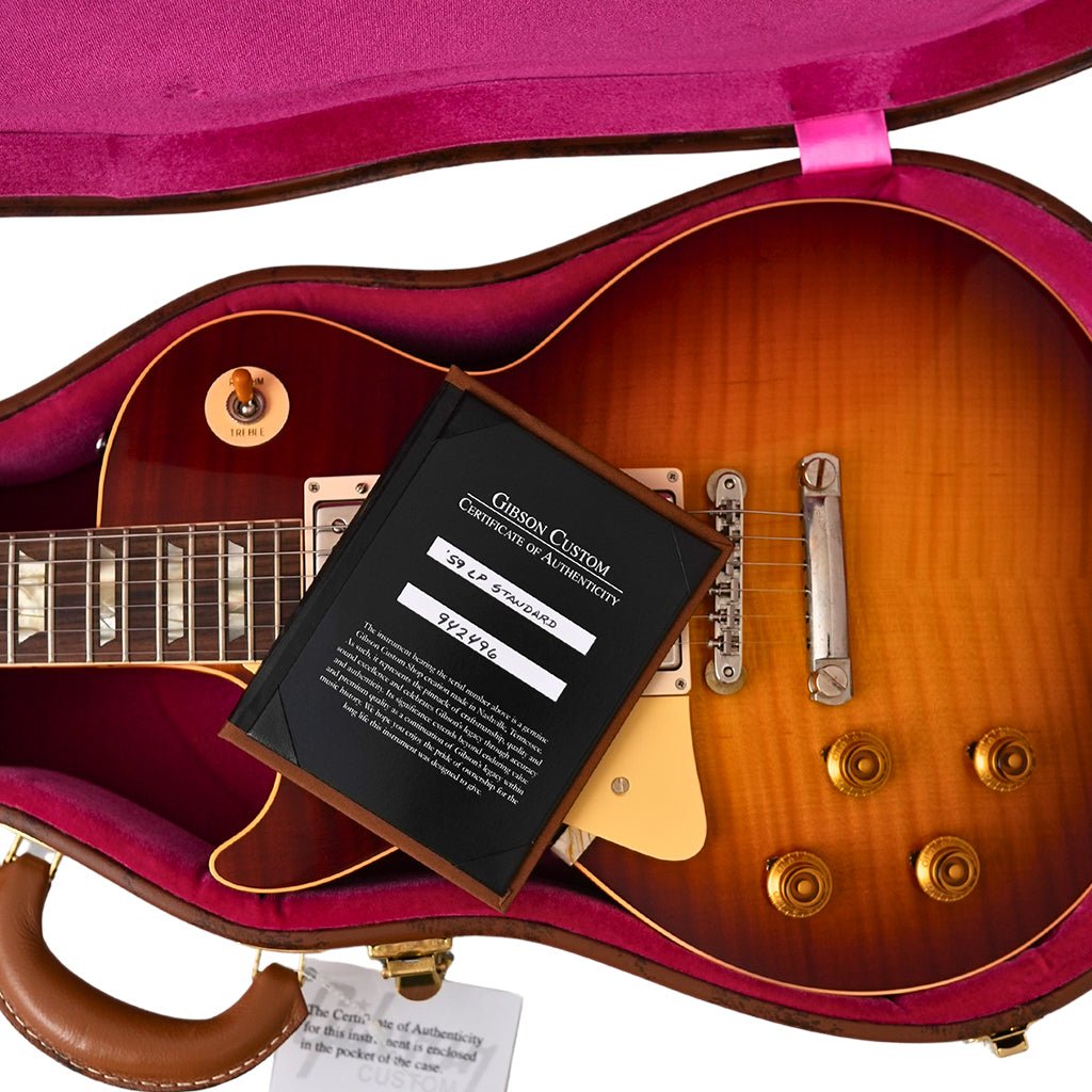 Gibson Custom Shop Hand Select 1959 Les Paul Left Handed - Ultra Light Back - VOS Cherry Tea Electric Guitars Sky Music