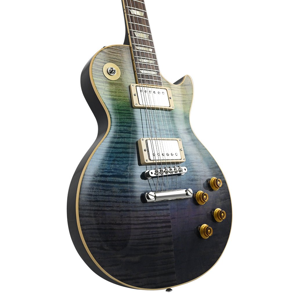 Gibson Custom Shop Les Paul Standard Rock Top - Trans Geode Electric Guitars Sky Music