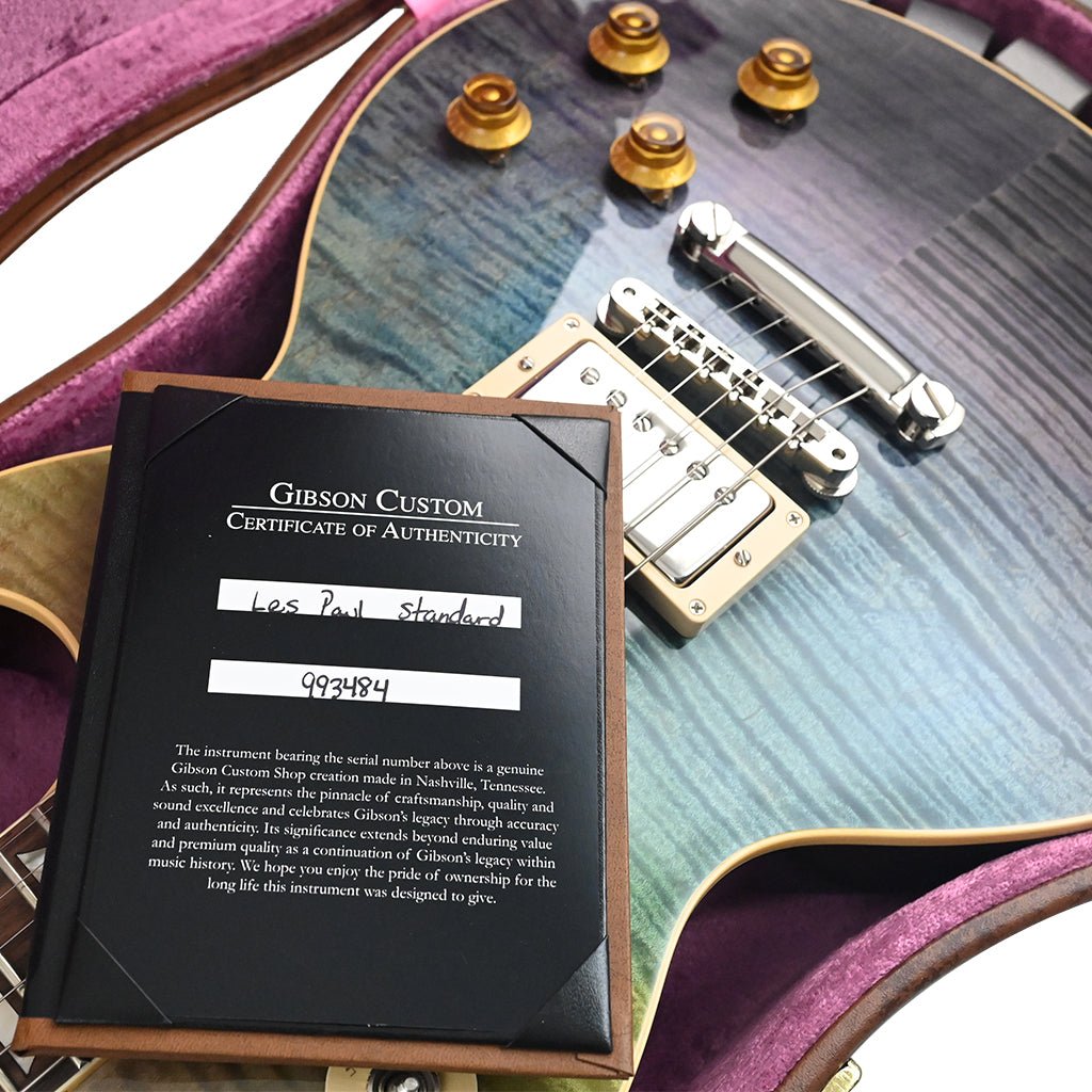 Gibson Custom Shop Les Paul Standard Rock Top - Trans Geode Electric Guitars Sky Music