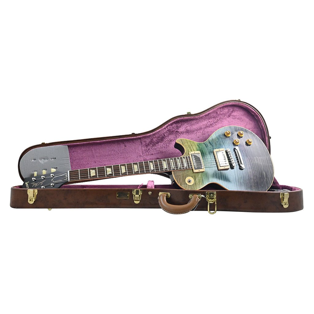 Gibson Custom Shop Les Paul Standard Rock Top - Trans Geode Electric Guitars Sky Music