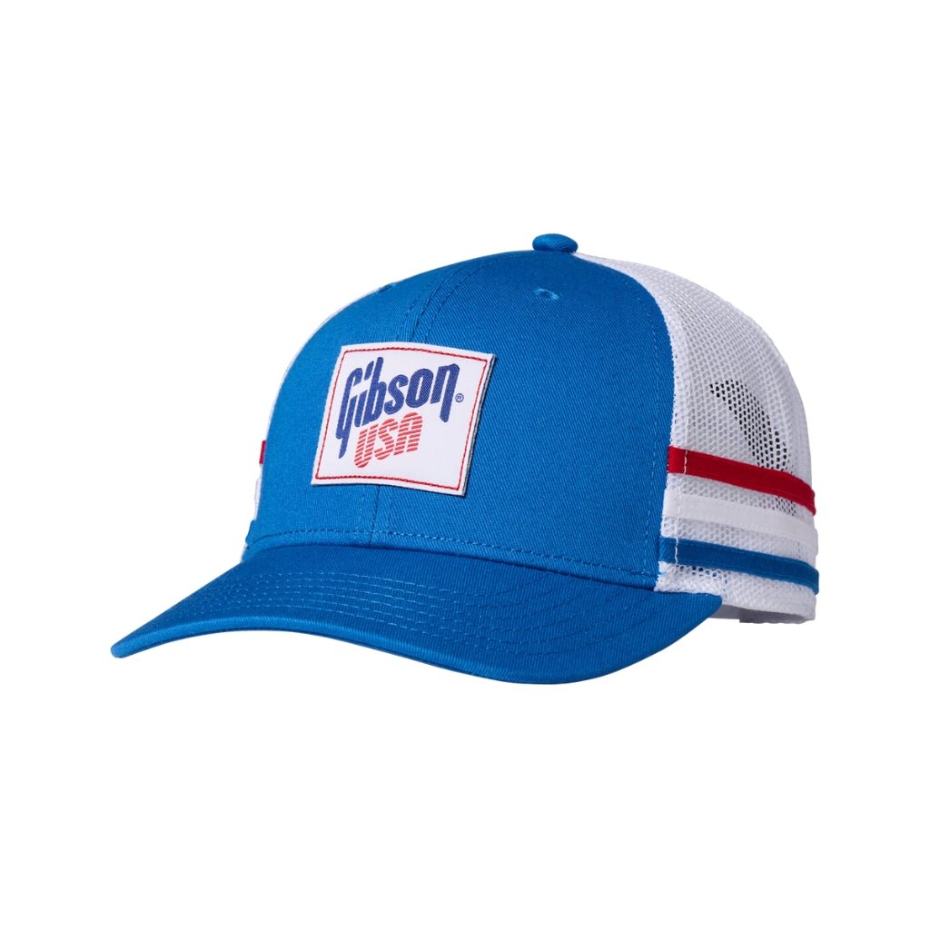 Gibson Kid's Gibson USA Trucker Hat - Blue/White Merchandise &amp; Apparel Sky Music