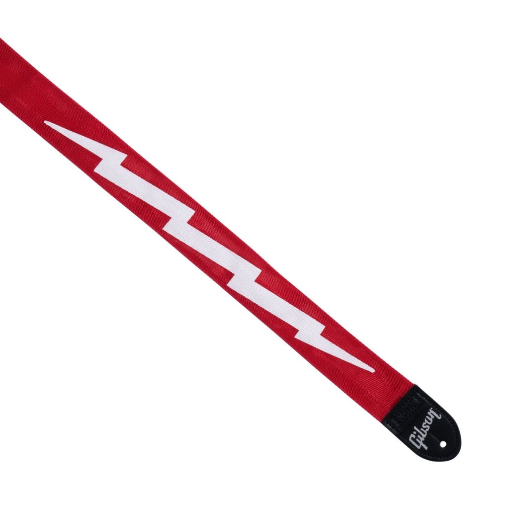Gibson Lightning Bolt Seatbelt Guitar Strap Red Merchandise & Apparel Sky Music