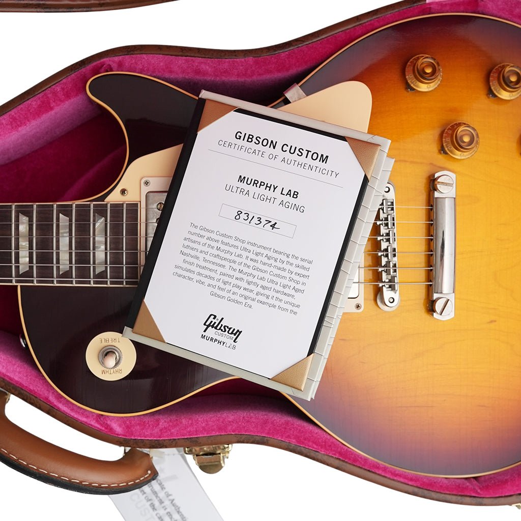 Gibson Murphy Lab 58 Les Paul Standard - Ultra Light Aged Bourbon Burst Electric Guitars Sky Music