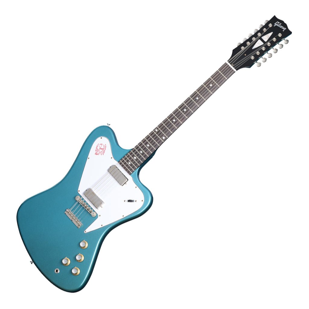 Gibson Non Reverse Firebird V 12 String Reissue Aqua Mist VOS Electric Guitars Sky Music