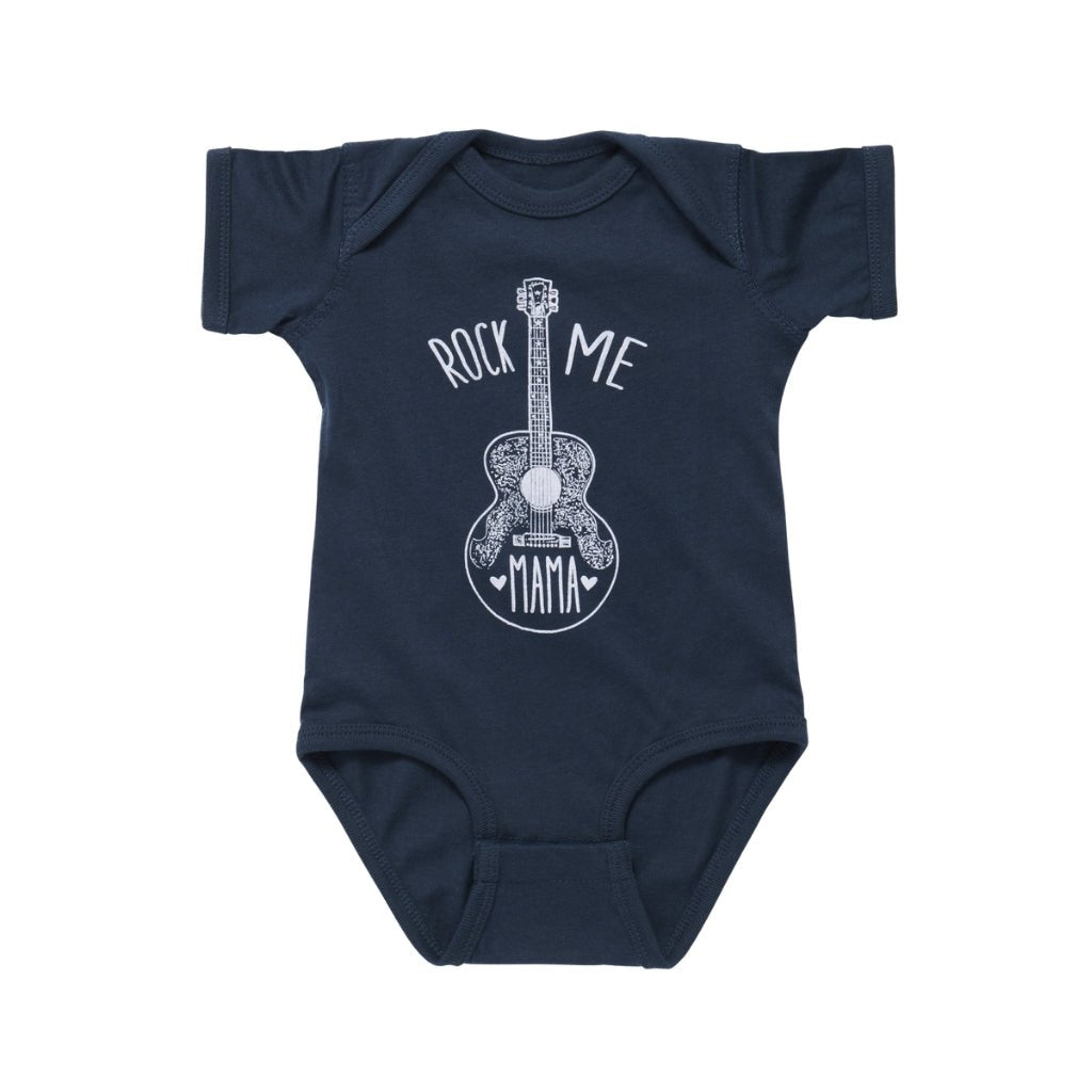 Gibson Rock Me Mama Baby Onesie - Heather Blue 3/6M Merchandise &amp; Apparel Sky Music