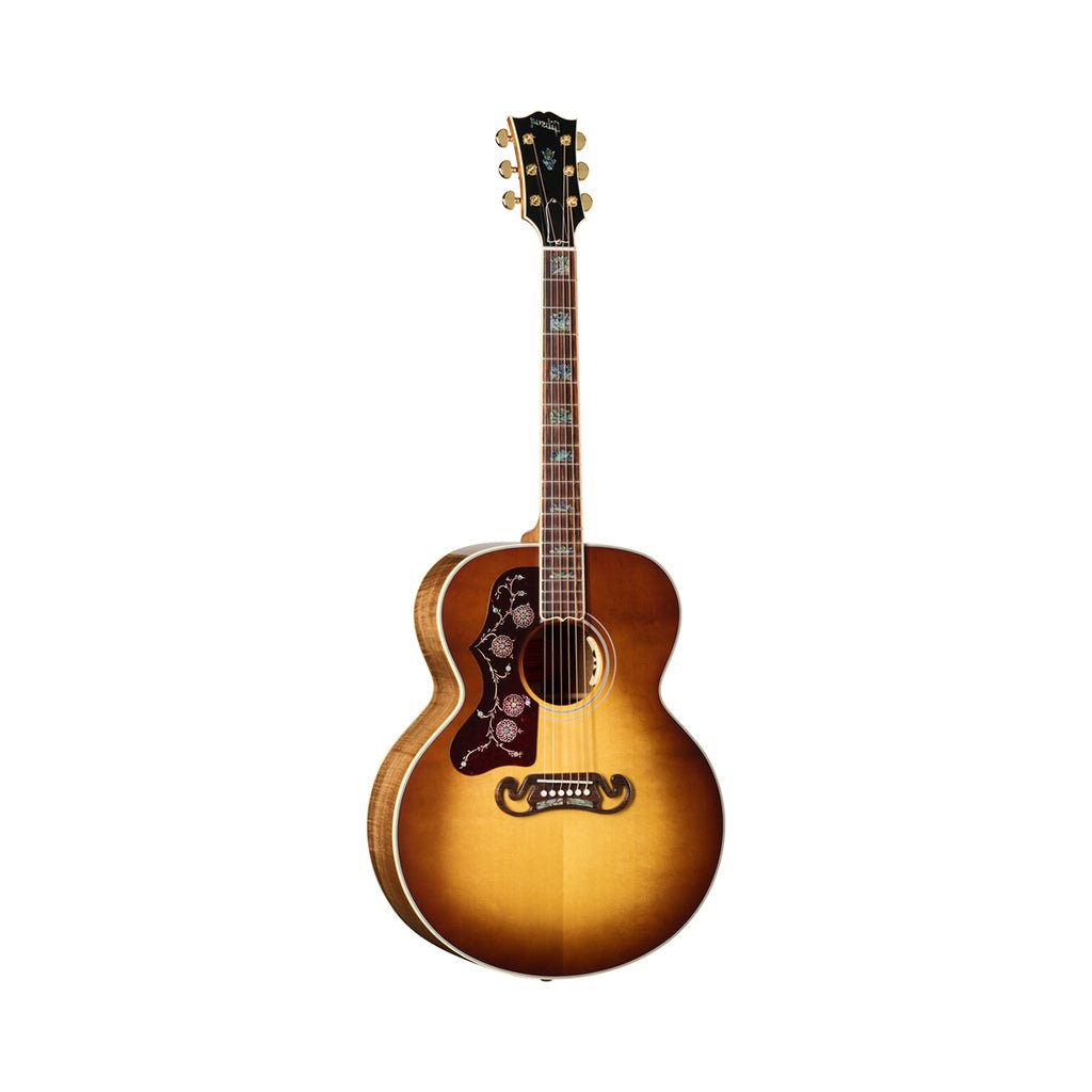 Gibson SJ200 Elegant Koa Left Handed Acoustic-Electric Guitar - Honey Burst Acoustic Guitars Sky Music