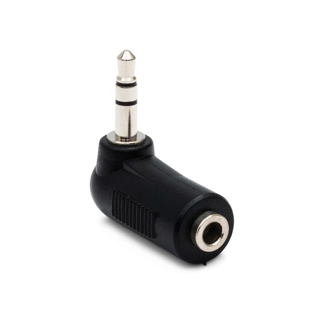 Hosa - 3.5 mm TRS to 3.5 mm TRS - Right-Angle Adaptor