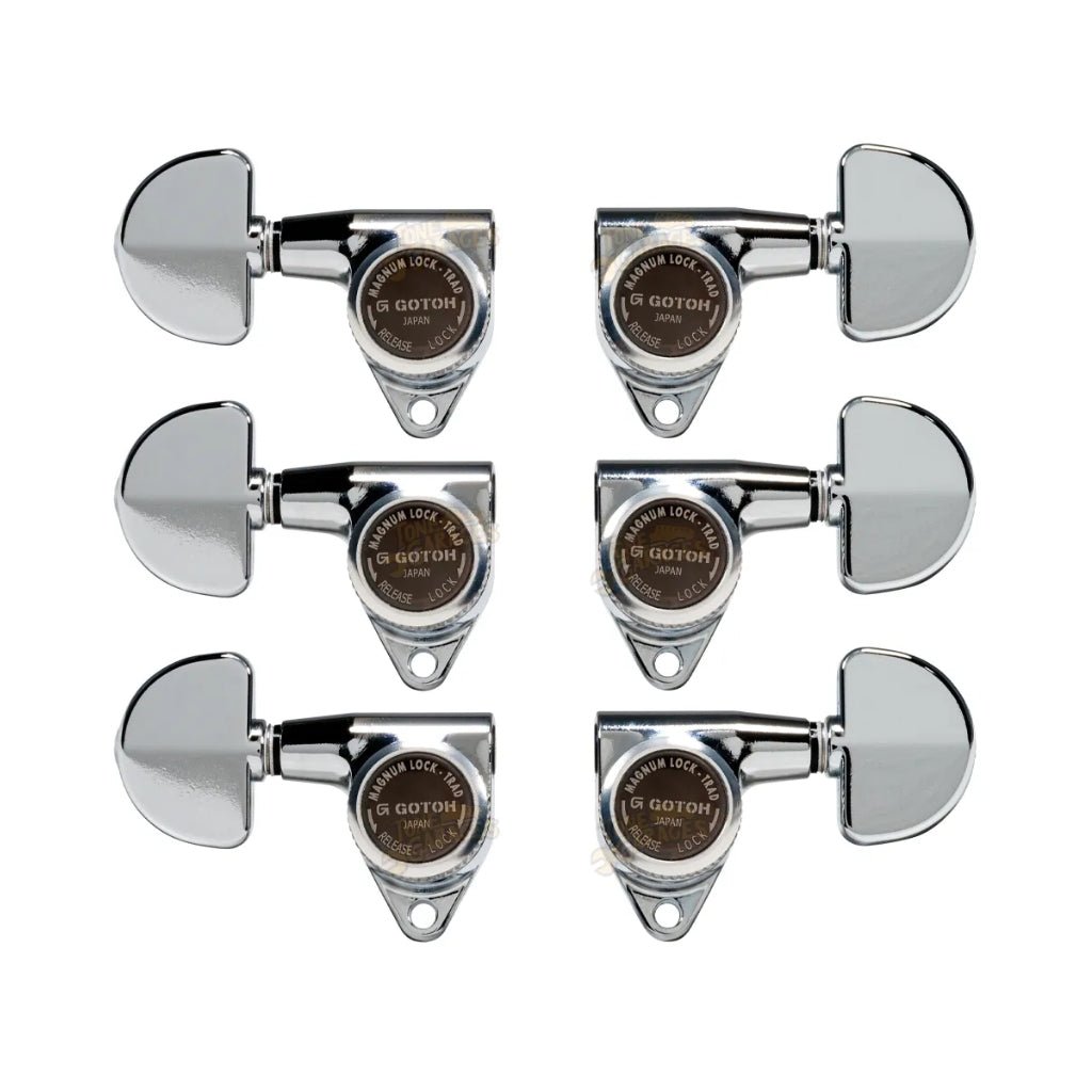 Gotoh SG301-MG-T Magnum Lock Traditional Machine Heads - Chrome Guitar Spare Parts Sky Music