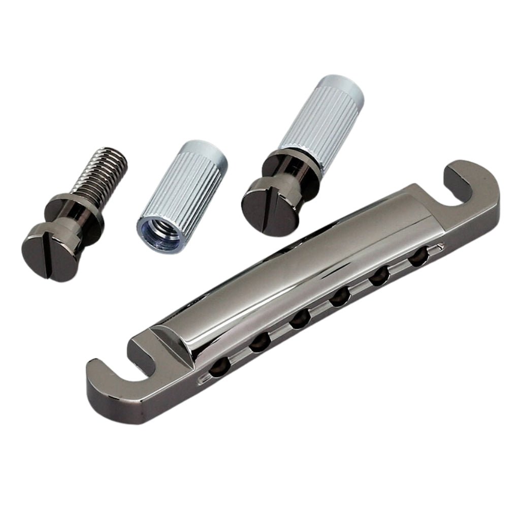GOTOH Tailpiece Assembly. Zinc Diecast. Cosmo Black, Packaged Guitar Spare Parts Sky Music
