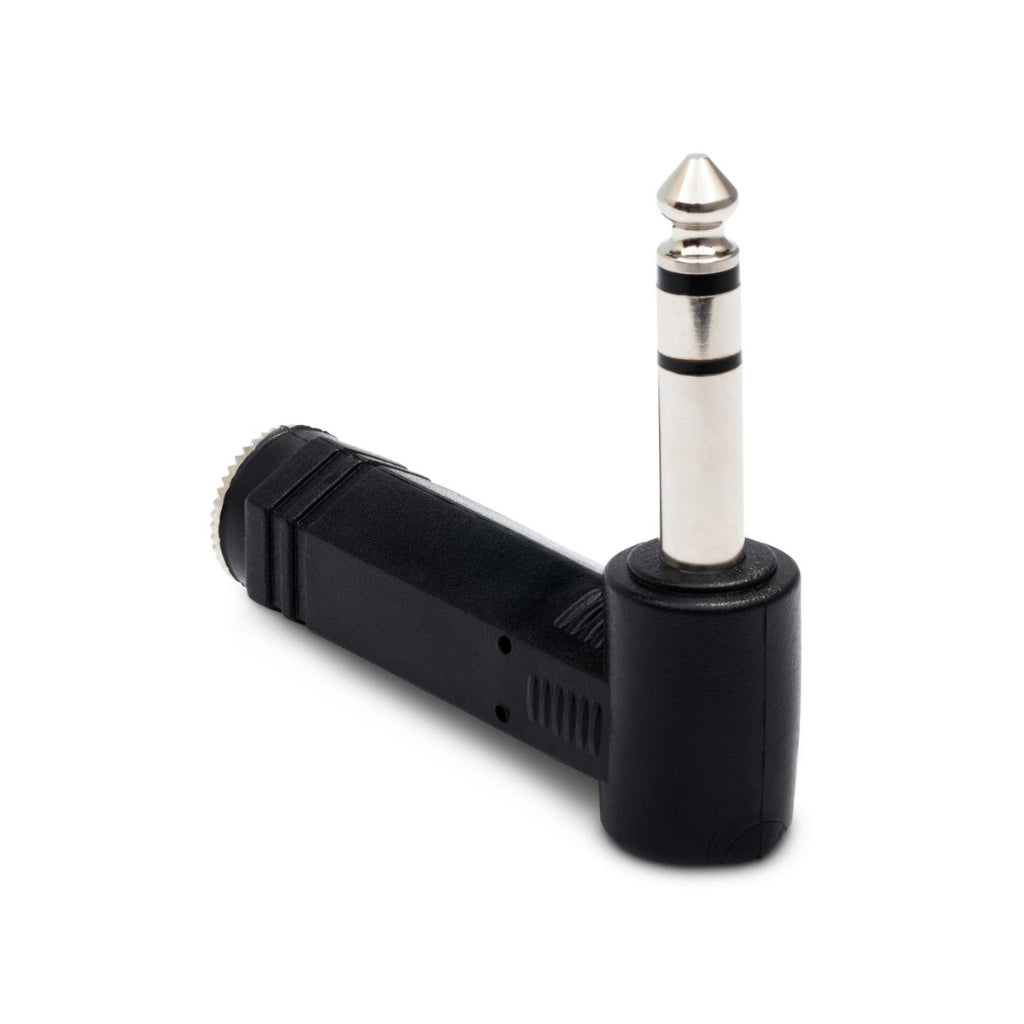 Hosa - 1/4 in TRS to 1/4 in TRS - Right-Angle Adaptor