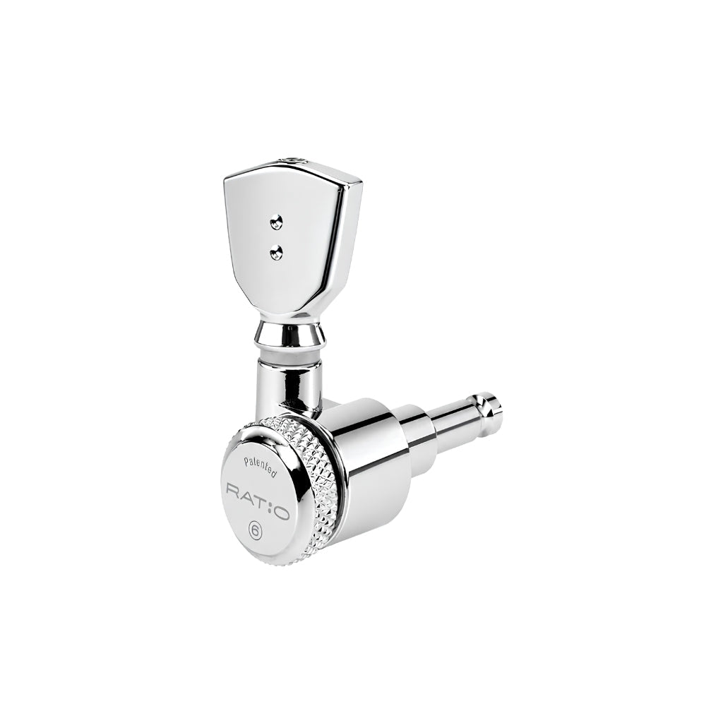 Graph Tech Ratio Tuned 3x3 Vintage Locking Machine Heads - Chrome Guitar Spare Parts Sky Music