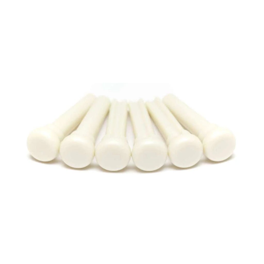 Graph Tech TUSQ GTP12 Traditional Bridge Pins - White, 2mm Mother of Pearl Dot Guitar Spare Parts Sky Music
