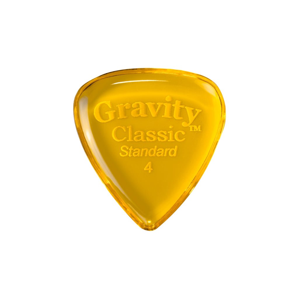 Gravity Picks Classic Standard 4mm - Polished Yellow Guitar Picks Sky Music