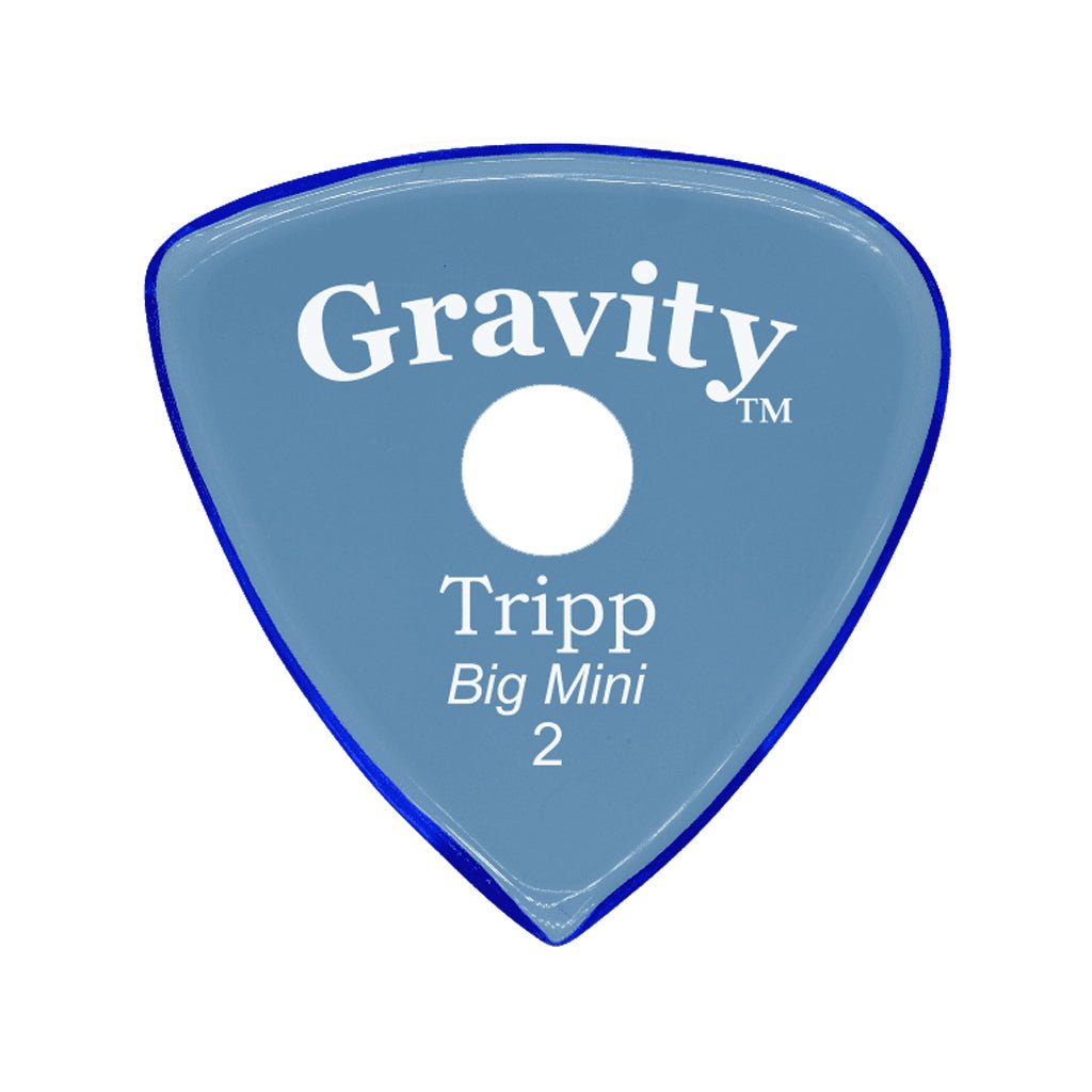 Gravity Picks Tripp Big Mini Polished with Round Grip Hole Blue Guitar Picks Sky Music