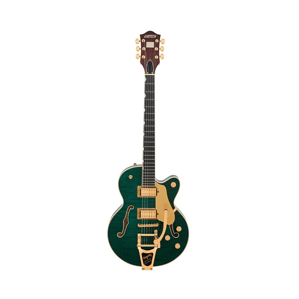 Gretsch Broadkaster Jr. LX Figured Center Block w/String-Thru Bigsby & Gold Hardware Ebony Fingerboard - Tropic Aura Electric Guitars Sky Music