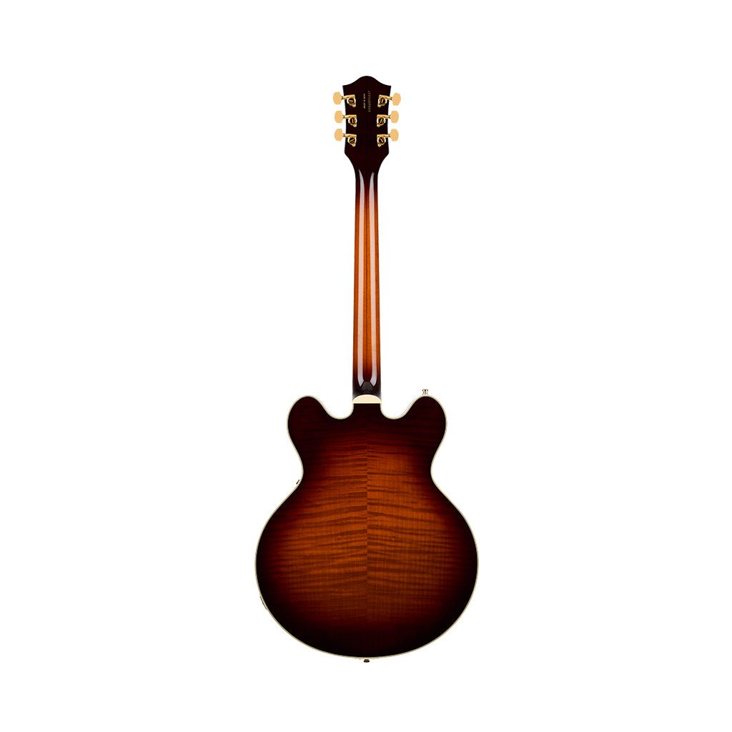 Gretsch Broadkaster LX Figured Center Block w/String-Thru Bigsby & Gold Hardware Ebony Fingerboard - Havana Burst Electric Guitars Sky Music