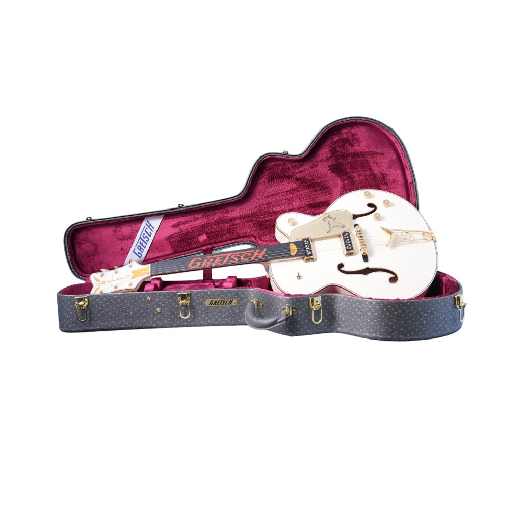 Gretsch Custom Shop G6136-55 Falcon Aged White CC - Master Built by Gonzalo Madrigal Electric Guitars Sky Music