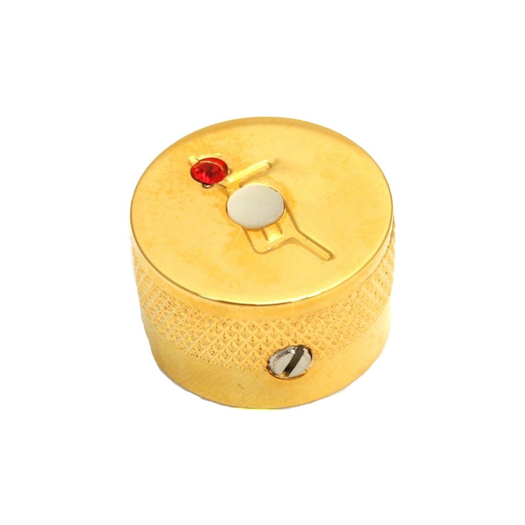 Gretsch® "G" Arrow Logo Knob with Jewel, Gold (Set of 4) Guitar Spare Parts Sky Music