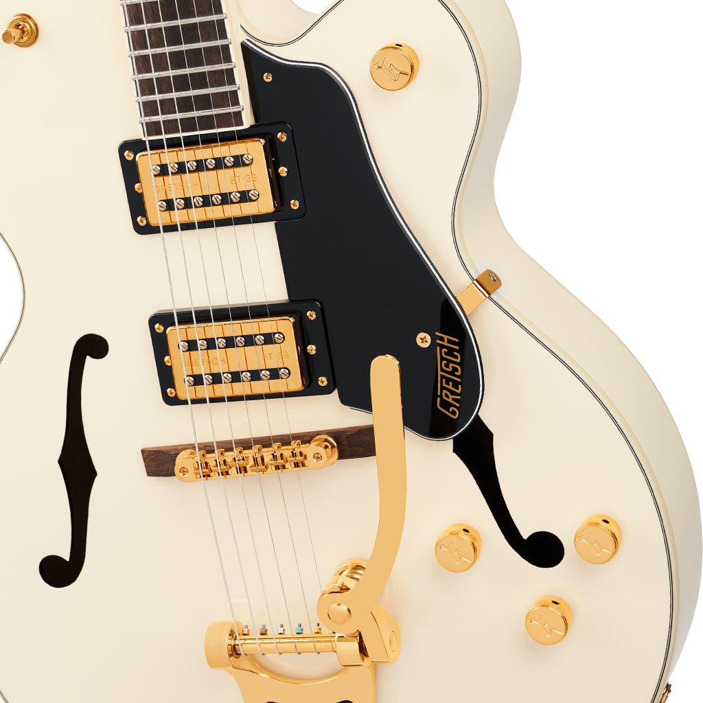 Gretsch G2420TG Limited Edition Streamliner Hollow Body w/Bigsby Laurel Fingerboard BroadTron BT-3S Pickups - Vintage White Electric Guitars Sky Music