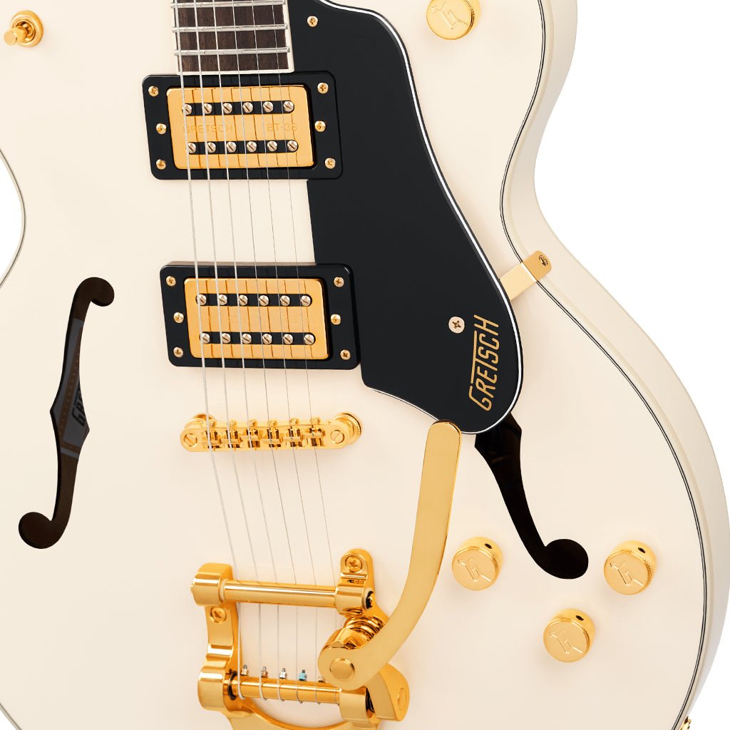 Gretsch G2622TG Limited Edition Streamliner Center Block Doublecut w/Bigsby Laurel Fingerboard BroadTron BT-3S Pickups - Vintage White Electric Guitars Sky Music