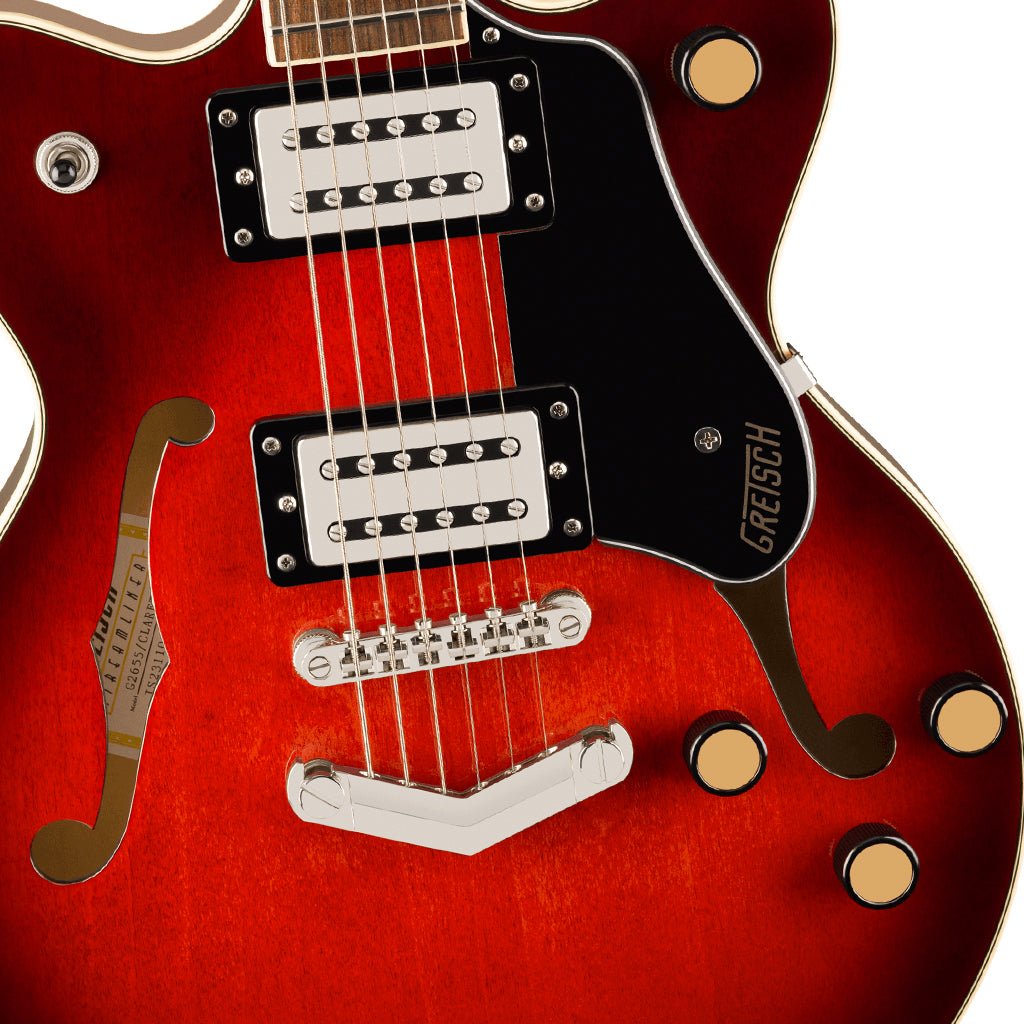 Gretsch G2655 Streamliner Center Block Jr. Double-Cut with V-Stoptail and Laurel Fingerboard - Claret Burst Electric Guitars Sky Music