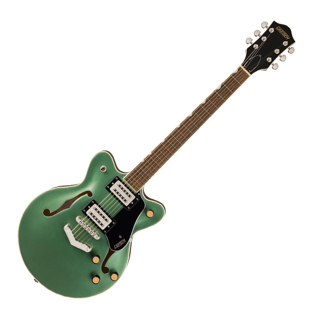 Gretsch G2655 Streamliner Center Block Jr. Double-Cut with V-Stoptail and Laurel Fingerboard - Steel Olive Electric Guitars Sky Music