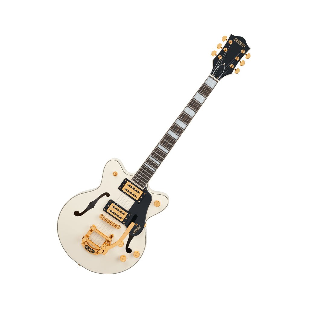 Gretsch G2655TG Limited Edition Streamliner Center Block Jr. Doublecut w/Bigsby Laurel Fingerboard BroadTron BT-3S Pickups - Vintage White Electric Guitars Sky Music