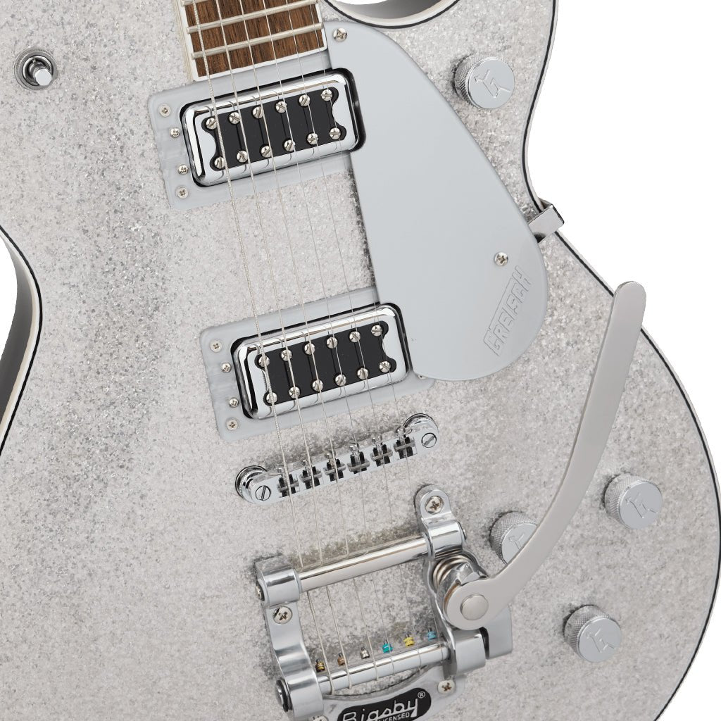 Gretsch G5230T Electromatic Sparkle Jet FT Singlecut with Bigsby Electric Guitar Laurel Fingerboard Silver Sparkle Electric Guitars Sky Music