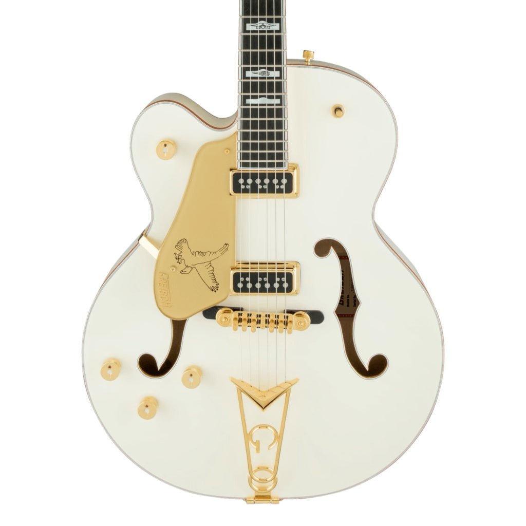 Gretsch G6136-55 Vintage Select Limited Edition ‘55 Falcon Left Handed Electric Guitar - Vintage White, Ebony Fingerboard Electric Guitars Sky Music