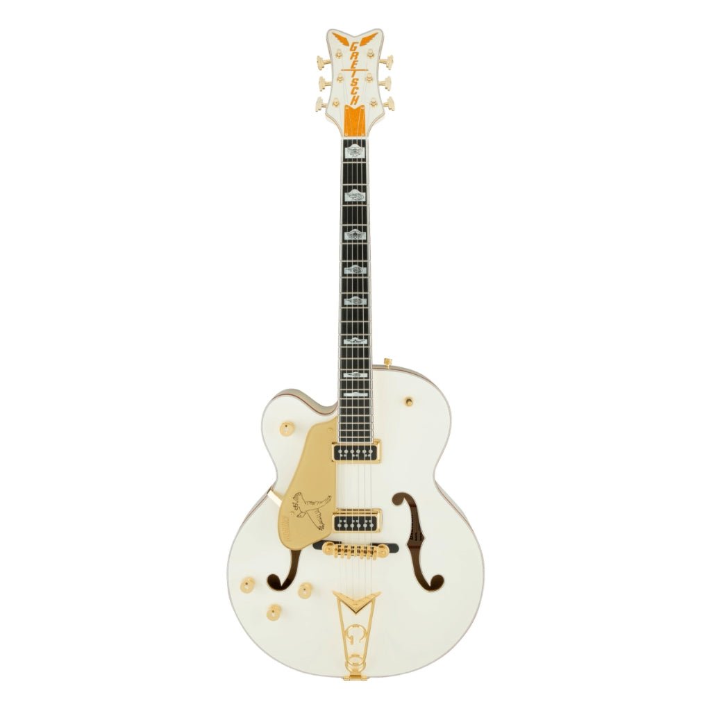 Gretsch G6136-55 Vintage Select Limited Edition ‘55 Falcon Left Handed Electric Guitar - Vintage White, Ebony Fingerboard Electric Guitars Sky Music