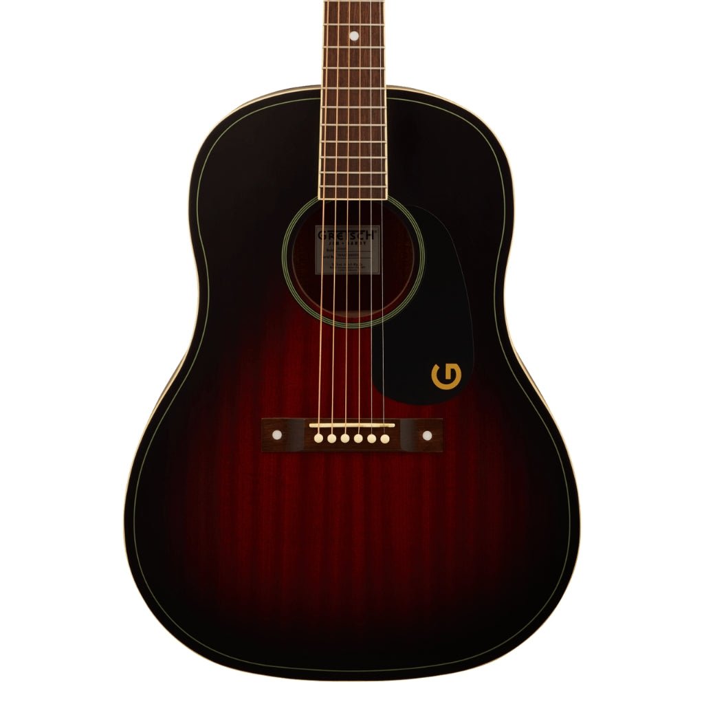 Gretsch Jim Dandy Dreadnought Acoustic Guitar - Deep Cherry Burst, Walnut Fingerboard Acoustic Guitars Sky Music
