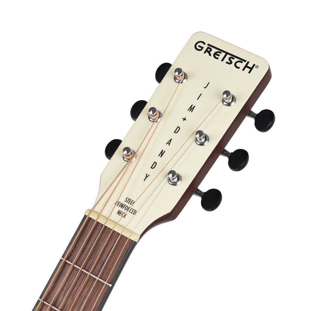 Gretsch Jim Dandy Limited Edition Parlor Walnut Fingerboard w/Tortoise Pickguard - Vintage White Acoustic Guitars Sky Music