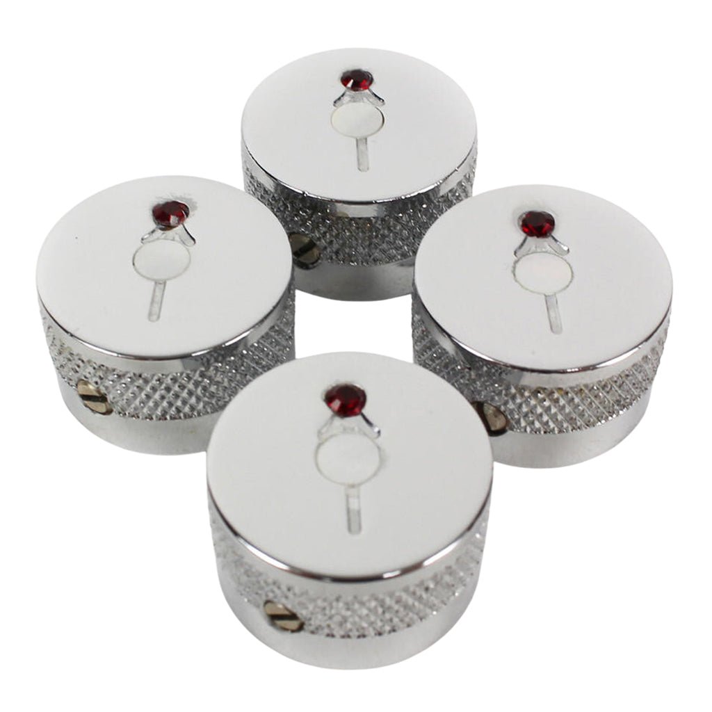 Gretsch® Knobs, Arrow Logo with Jewel, Chrome (Set of 4) Guitar Spare Parts Sky Music
