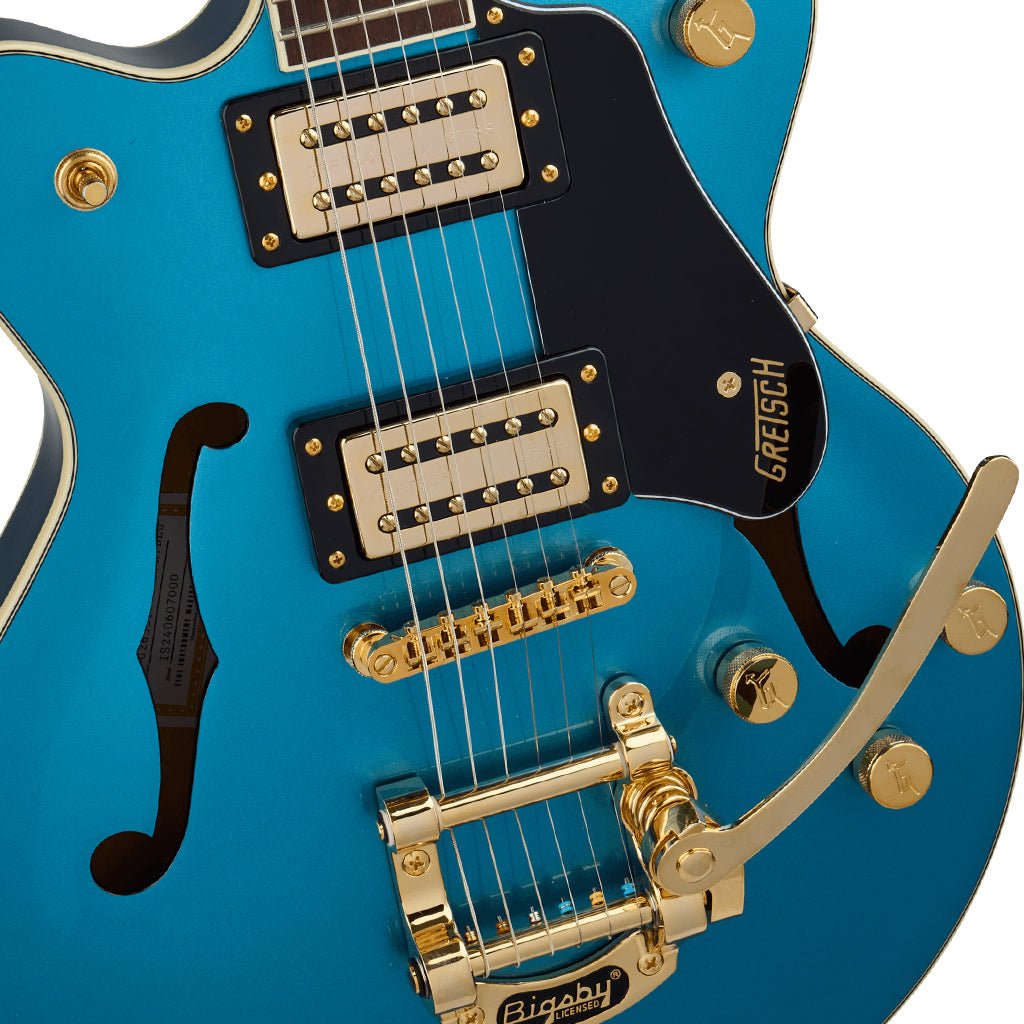 Gretsch Limited Edition G2655TG Streamliner Centre-Block Jr Doublecut with Bigsby Electric Guitar Laurel Fingerboard Riviera Blue Electric Guitars Sky Music