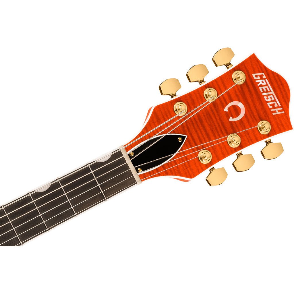 Gretsch Nashville Hollow Body Ebony Fingerboard with String Thru Bigsby and Gold Hardware - Orange Stain Electric Guitars Sky Music