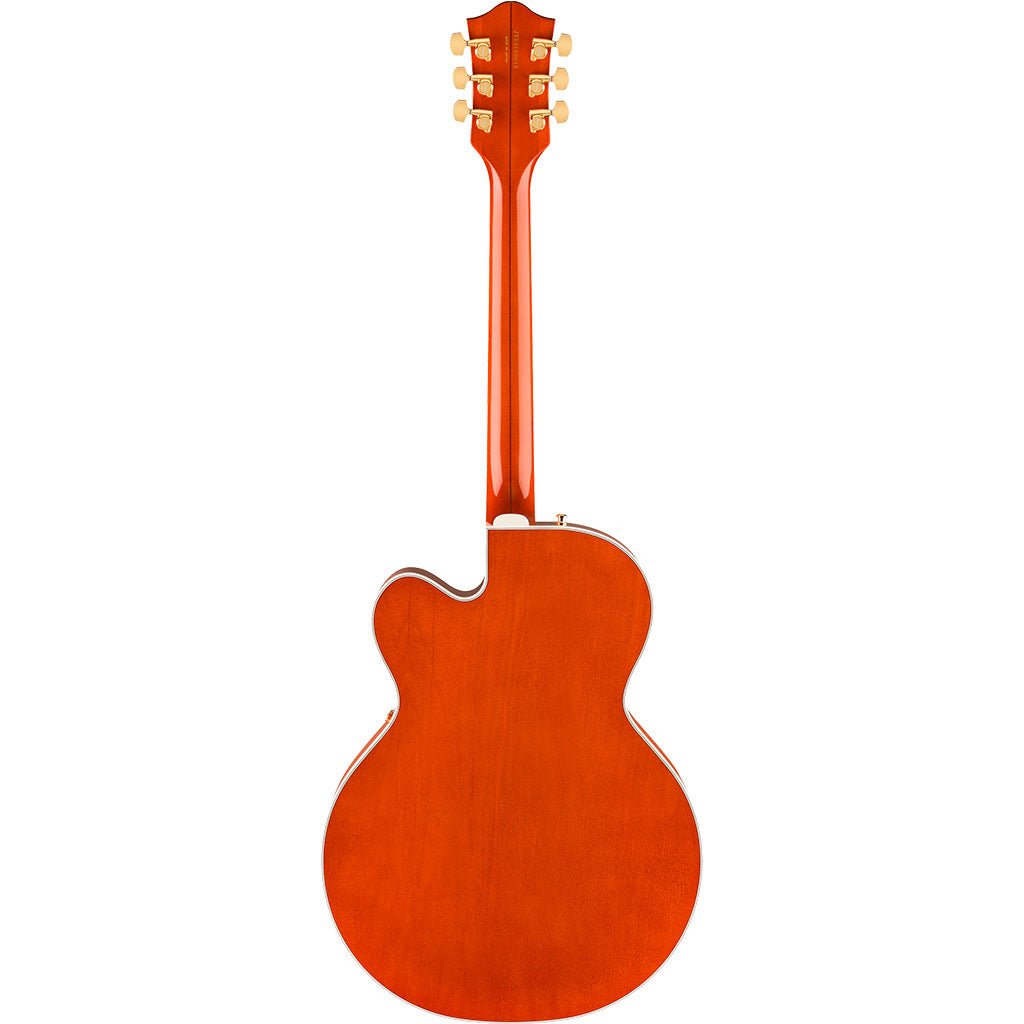 Gretsch Nashville Hollow Body Ebony Fingerboard with String Thru Bigsby and Gold Hardware - Orange Stain Electric Guitars Sky Music
