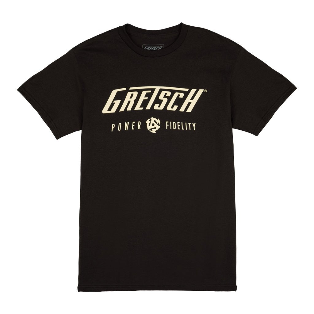 Gretsch Power &amp; Fidelity Logo T-Shirt Black XL Merchandise &amp; Apparel Sky Music