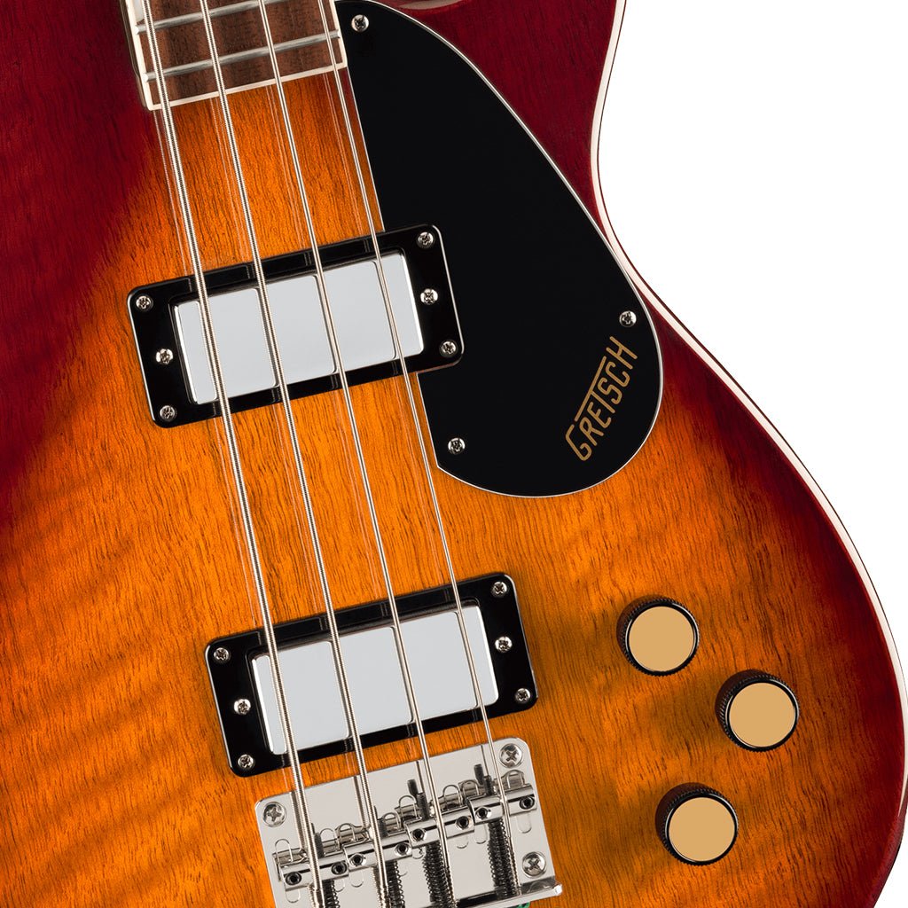 Gretsch Streamliner Jet Club Bass Single Cut and Laurel Fingerboard - Havana Burst Bass Guitars Sky Music