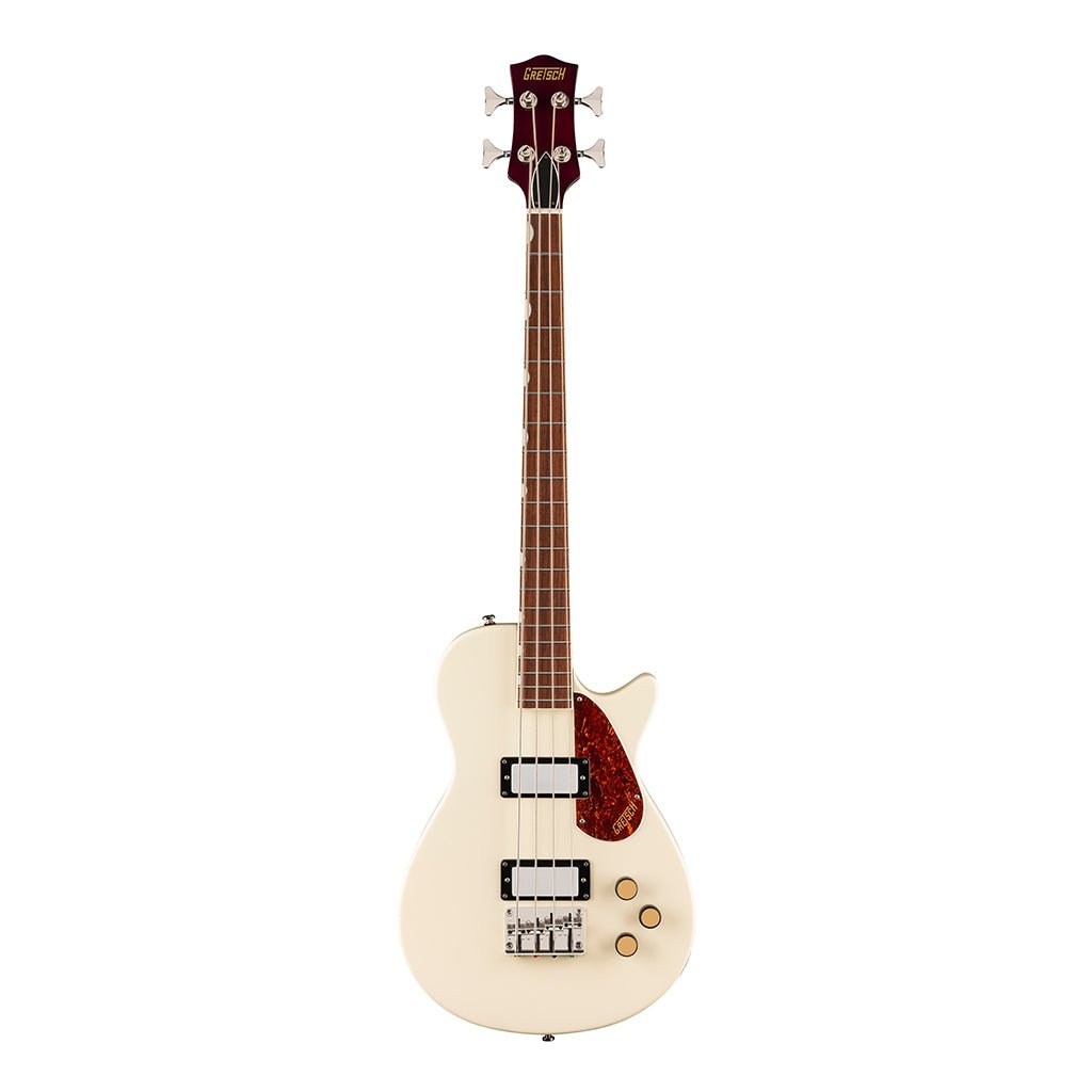 Gretsch Streamliner Jet Club Bass Single Cut and Laurel Fingerboard - Vintage White Bass Guitars Sky Music