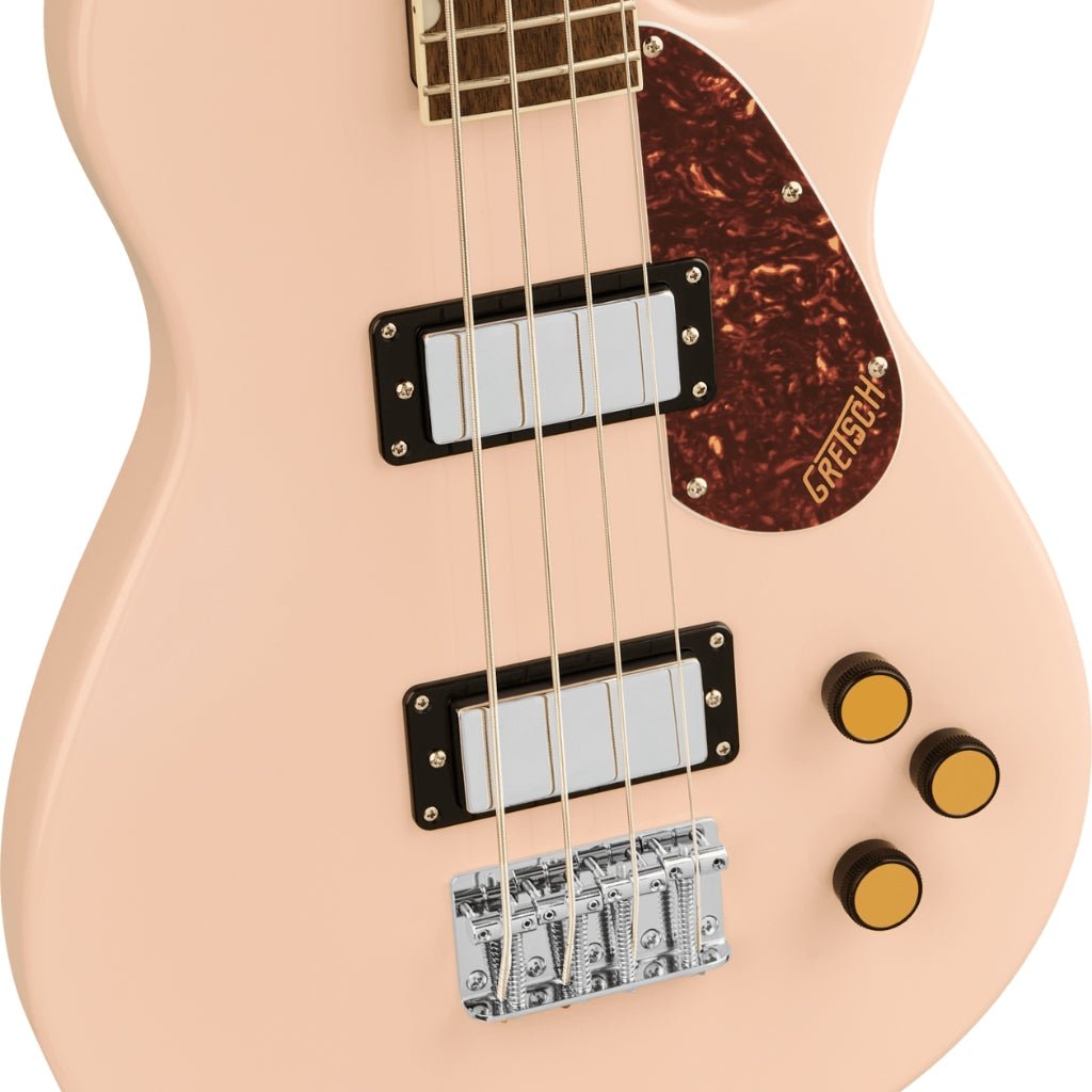 Gretsch Streamliner Jet Club Single-Cut Bass Guitar - Shell Pink, Laurel Fingerboard Bass Guitars Sky Music