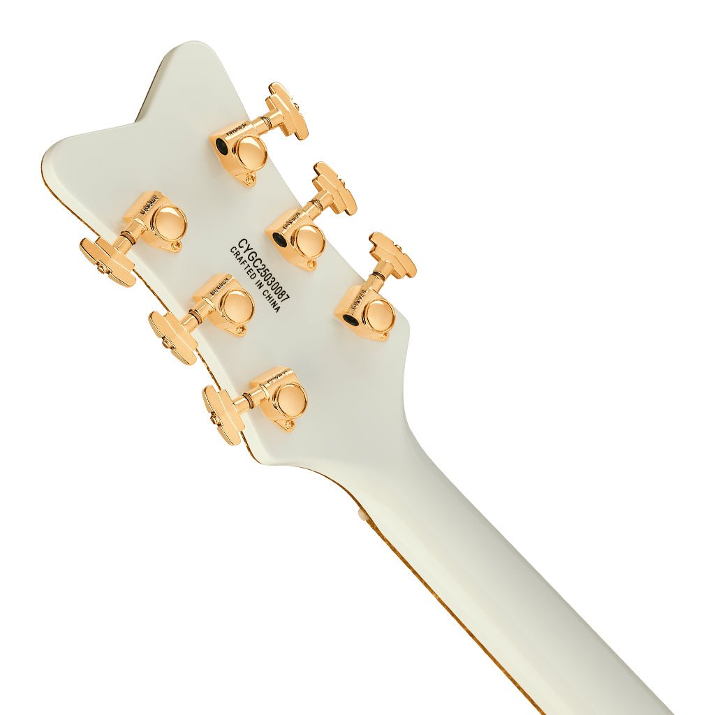 Gretsch Synchromatic Falcon Hollowbody Singlecut with Bigsby - Snowcrest White Electric Guitars Sky Music