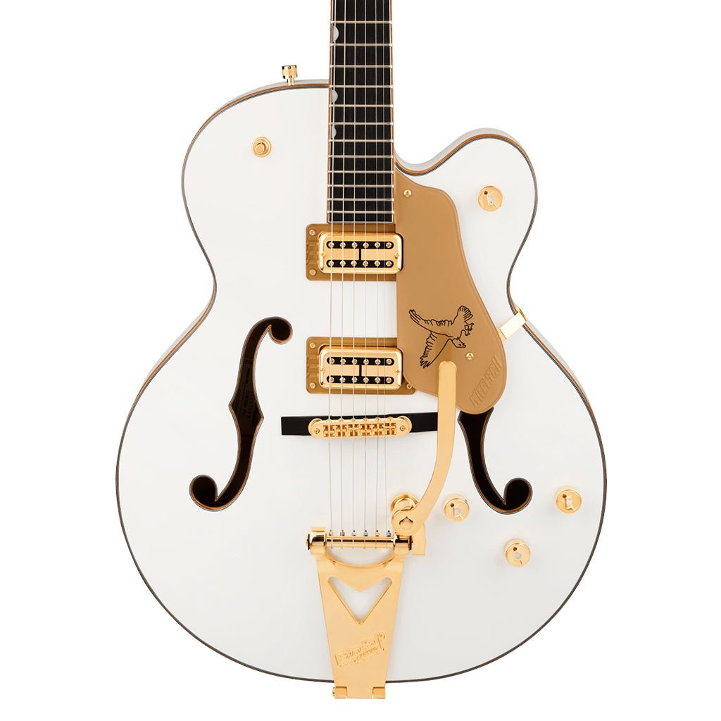 Gretsch Synchromatic Falcon Hollowbody Singlecut with Bigsby - Snowcrest White Electric Guitars Sky Music