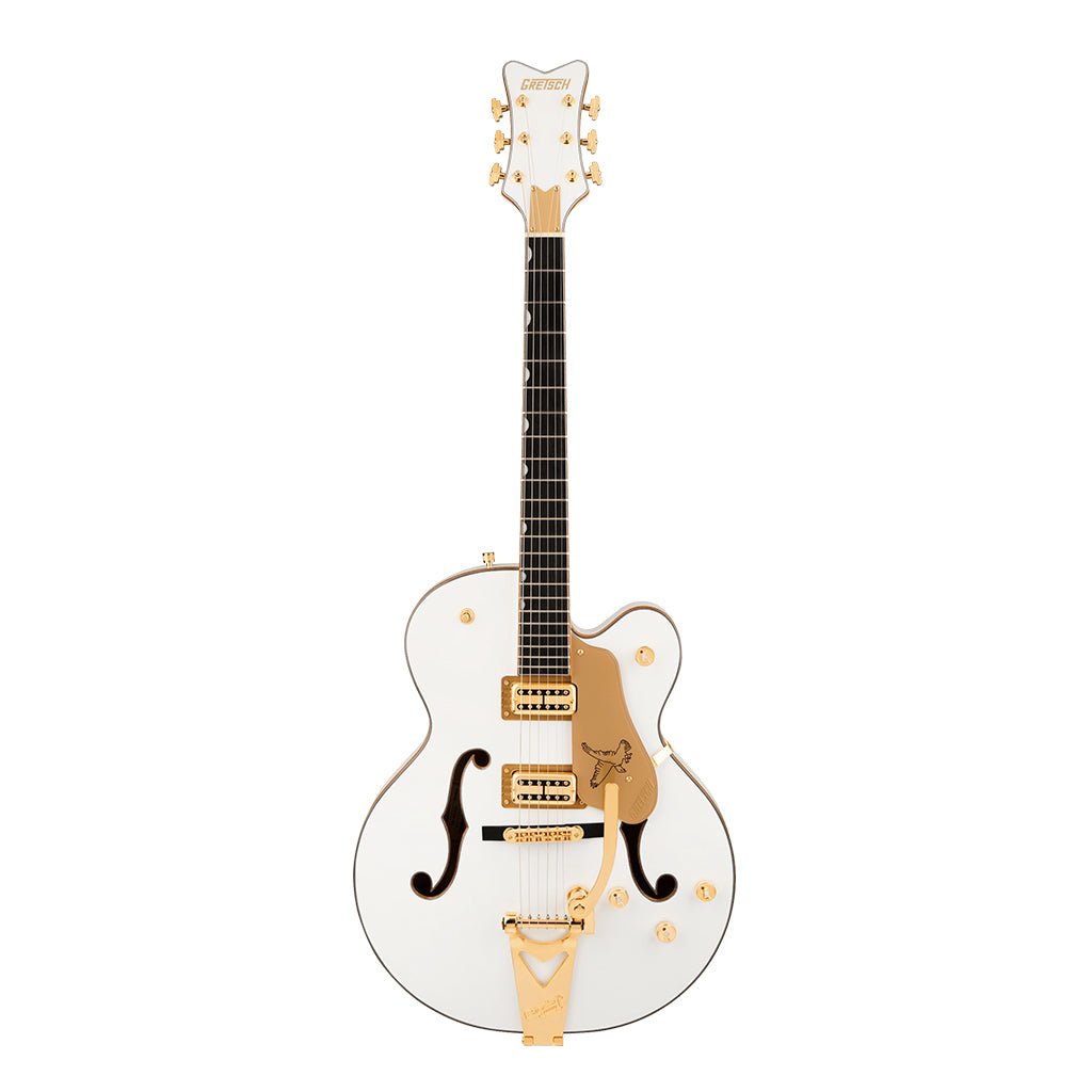 Gretsch Synchromatic Falcon Hollowbody Singlecut with Bigsby - Snowcrest White Electric Guitars Sky Music