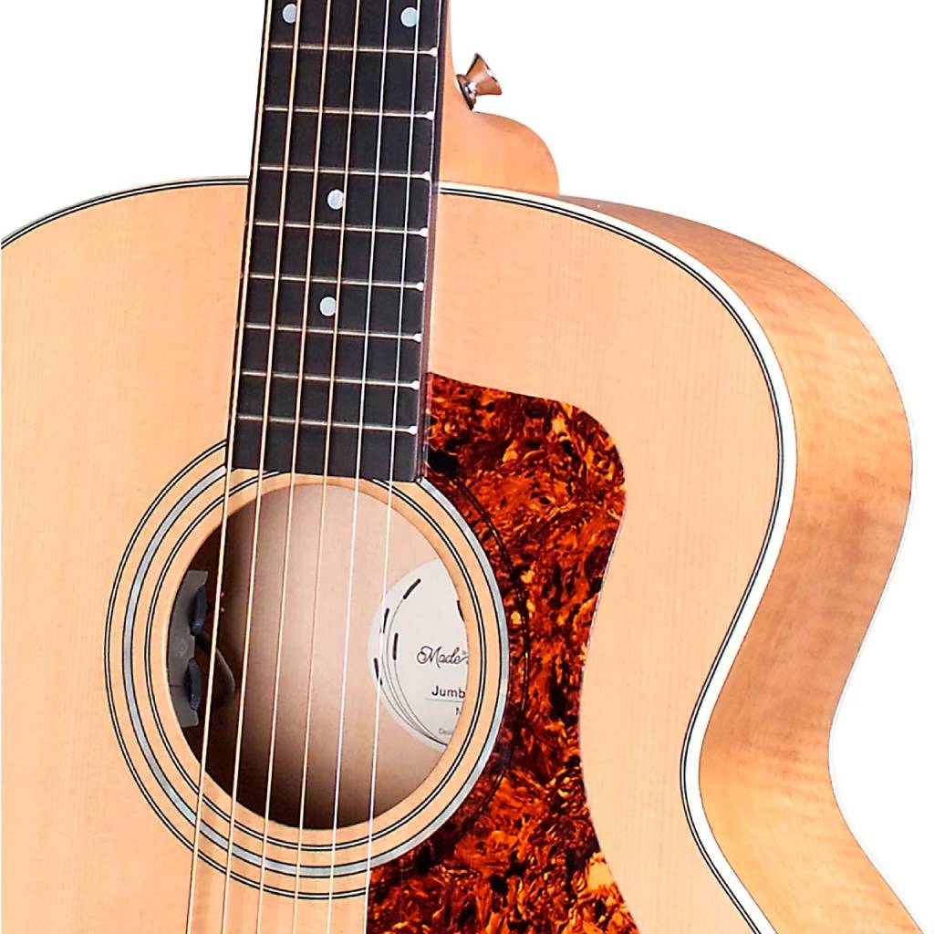 Guild Jumbo Junior Flamed Maple Acoustic-Electric Guitar - Natural Acoustic Guitars Sky Music