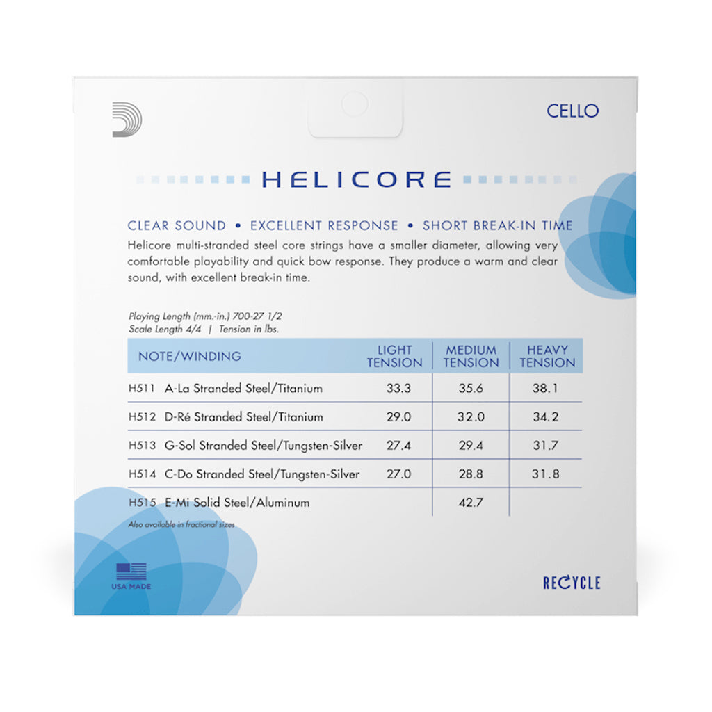 Helicore - Cello Set - 4/4 Med