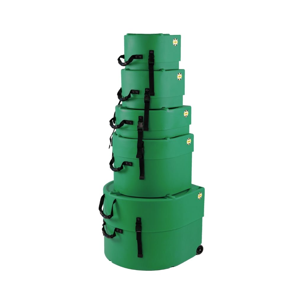 Hardcase Lined Light Green Set - 10, 12, 16, 22 + 14s Drum Accessories Sky Music